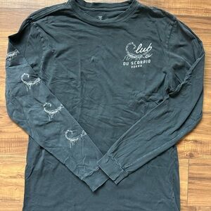 Roark Premium Tee Long Sleeve Graphic Print Scorpion 100%
Cotton Black Men's M